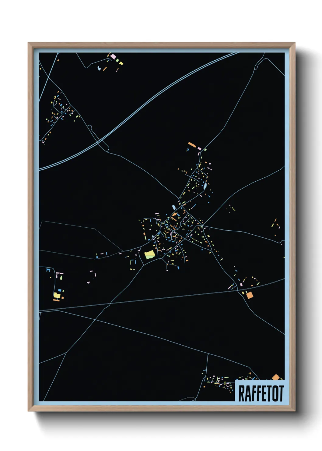 Une affiche de carte sur Raffetot