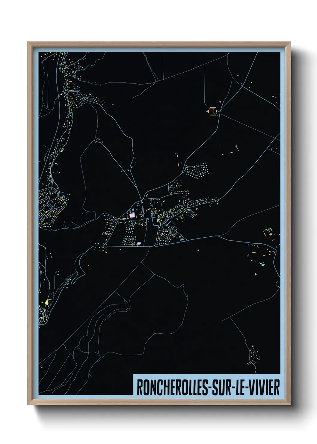 Une affiche de carte sur Roncherolles-sur-le-Vivier