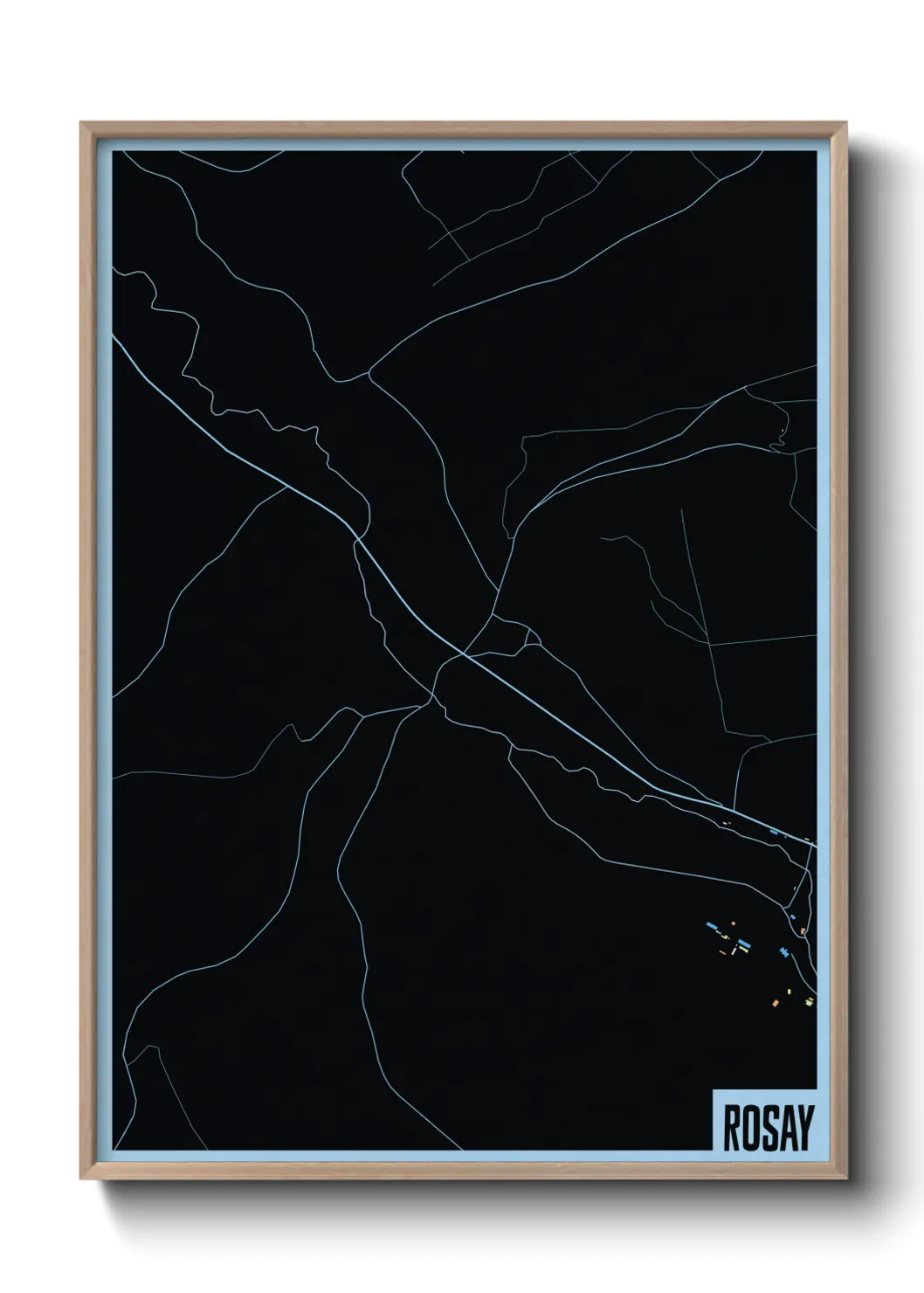 Une affiche de carte sur Rosay