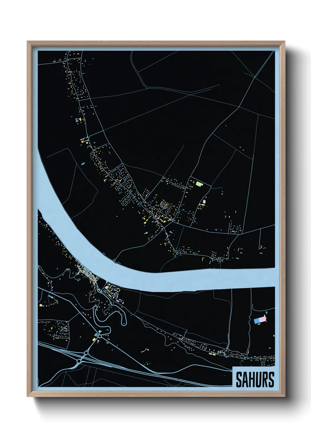 Une affiche de carte sur Sahurs