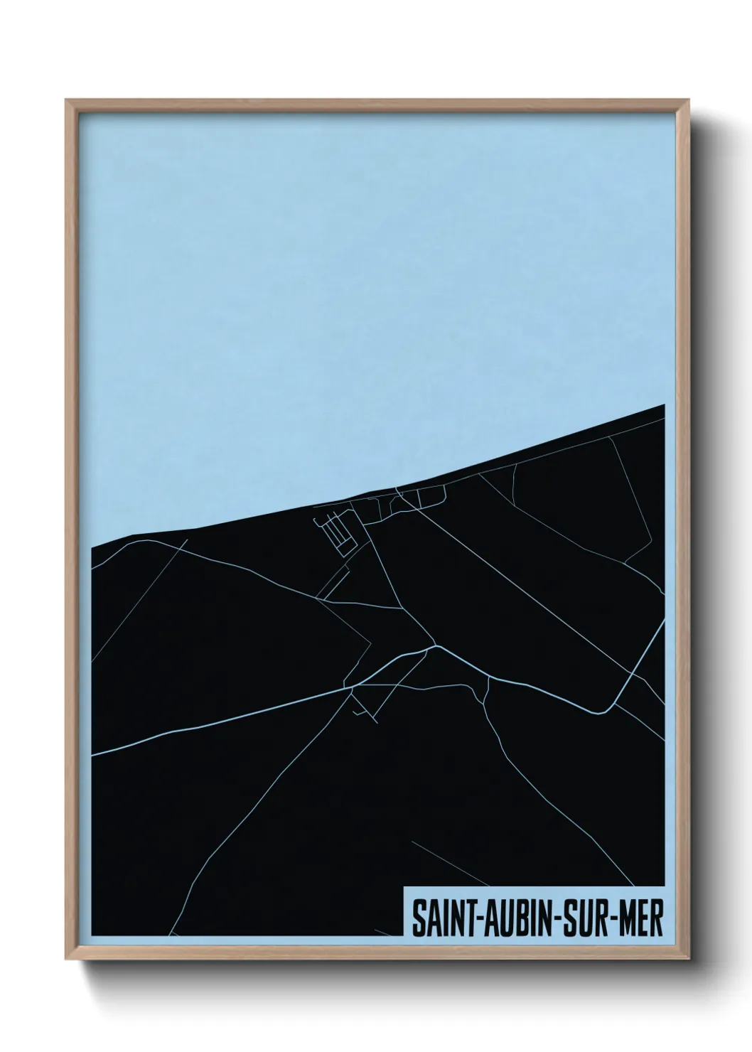 Un poster carteSaint-Aubin-sur-Mer