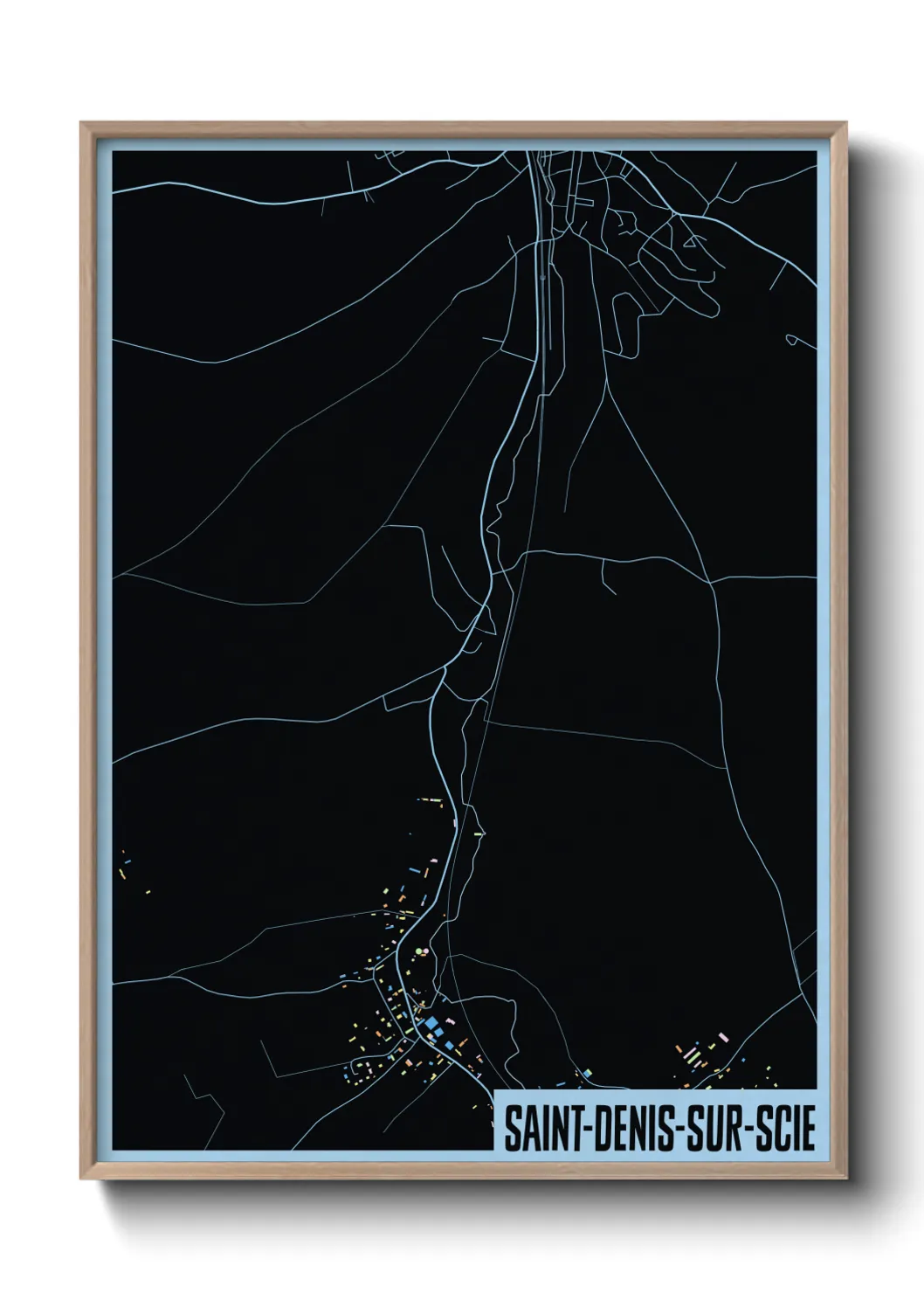 Une affiche de carte sur Saint-Denis-sur-Scie