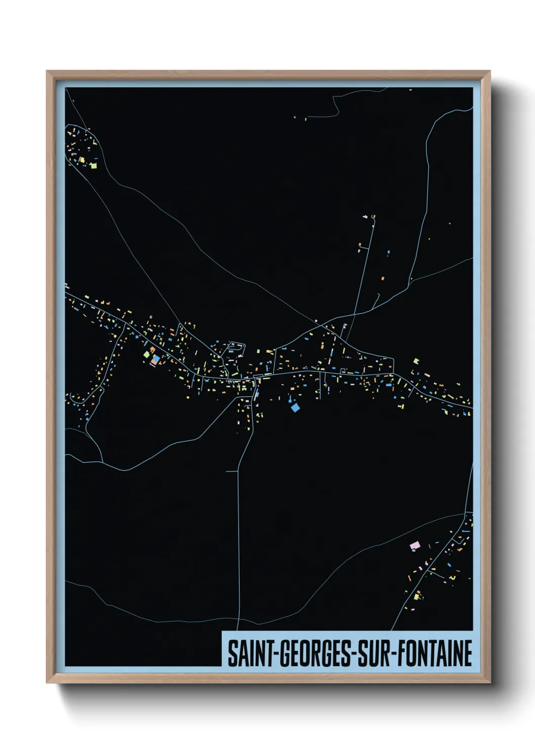 Une affiche de carte sur Saint-Georges-sur-Fontaine