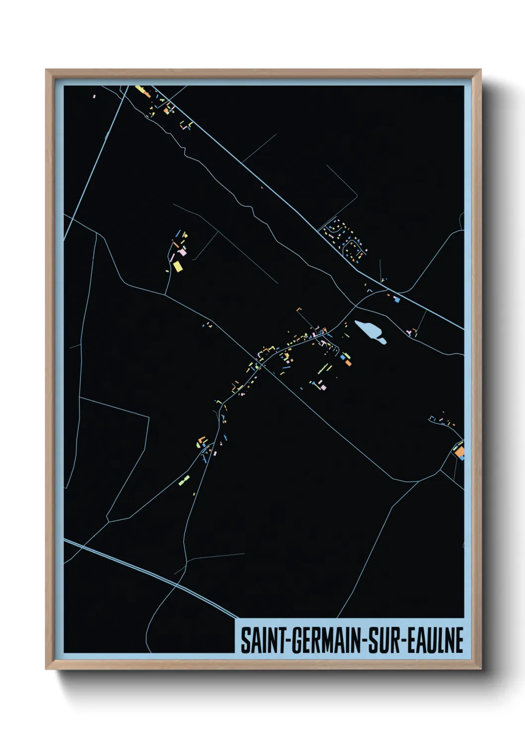Une affiche de carte sur Saint-Germain-sur-Eaulne