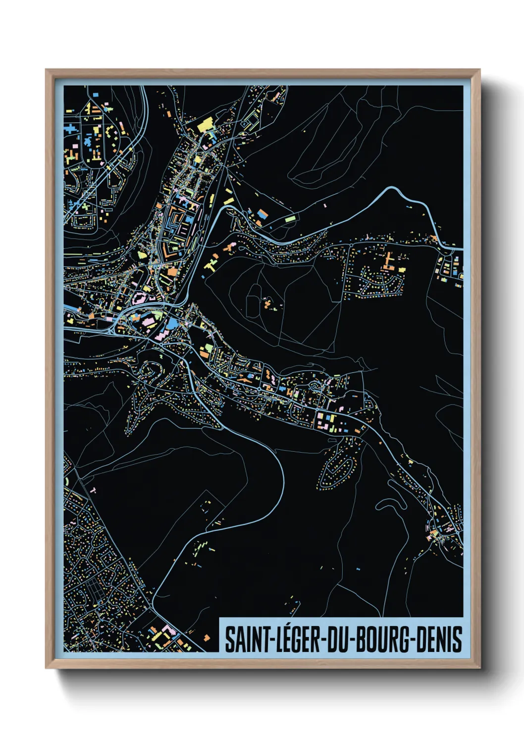 Un poster carteSaint-Léger-du-Bourg-Denis