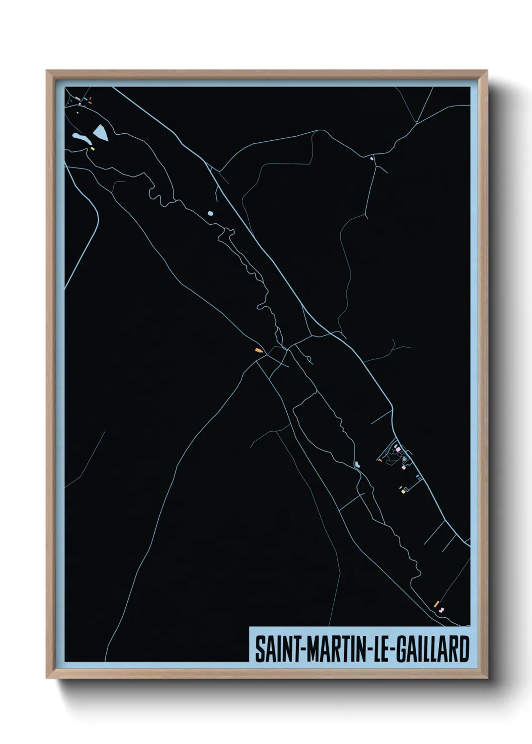 Une affiche de carte sur Saint-Martin-le-Gaillard