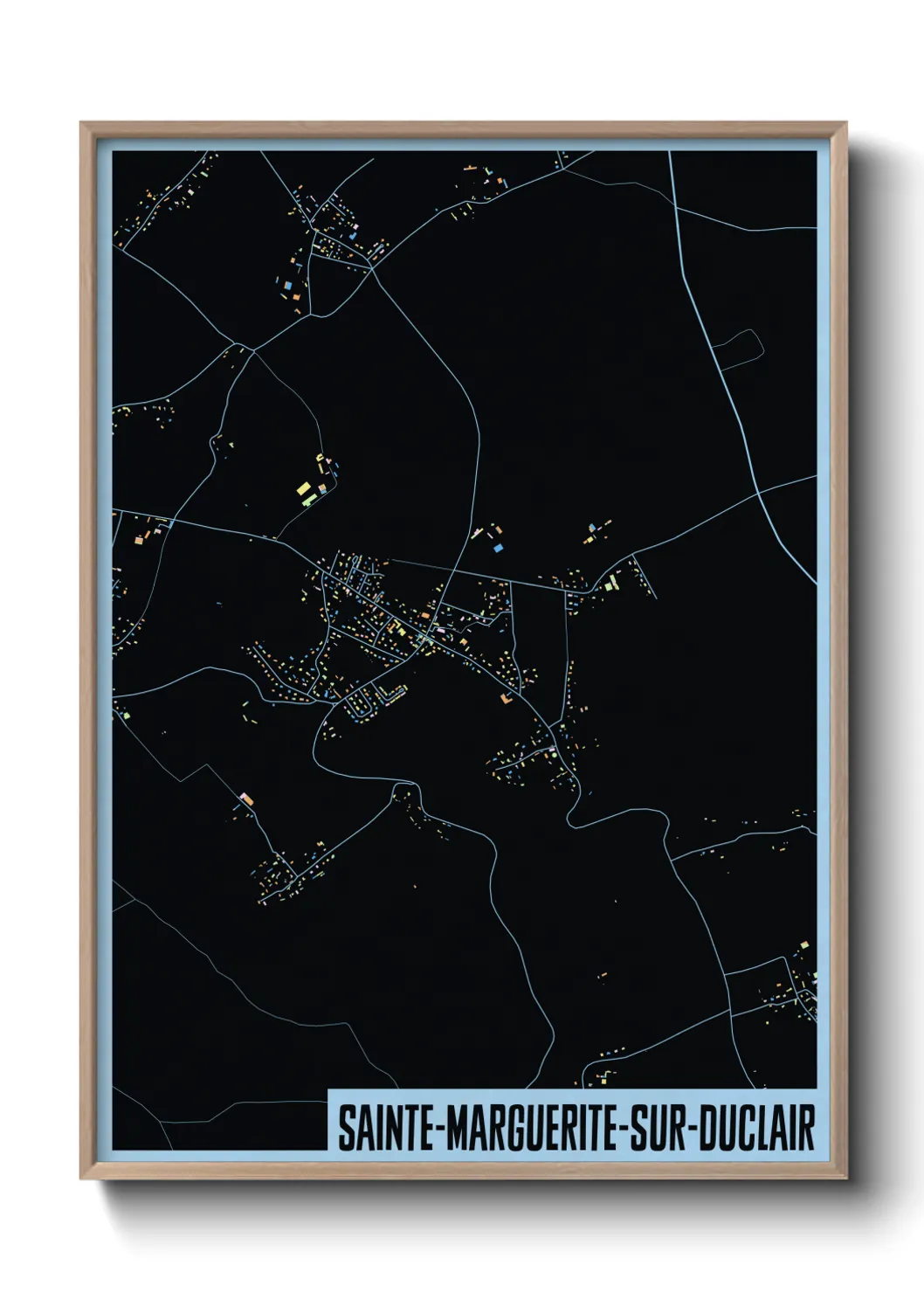 Une affiche de carte sur Sainte-Marguerite-sur-Duclair
