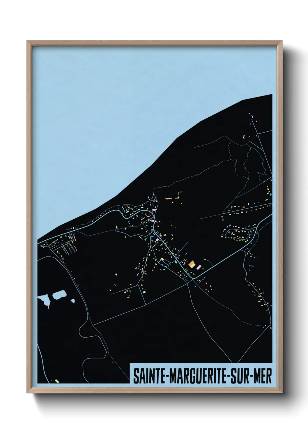 Une affiche de carte sur Sainte-Marguerite-sur-Mer