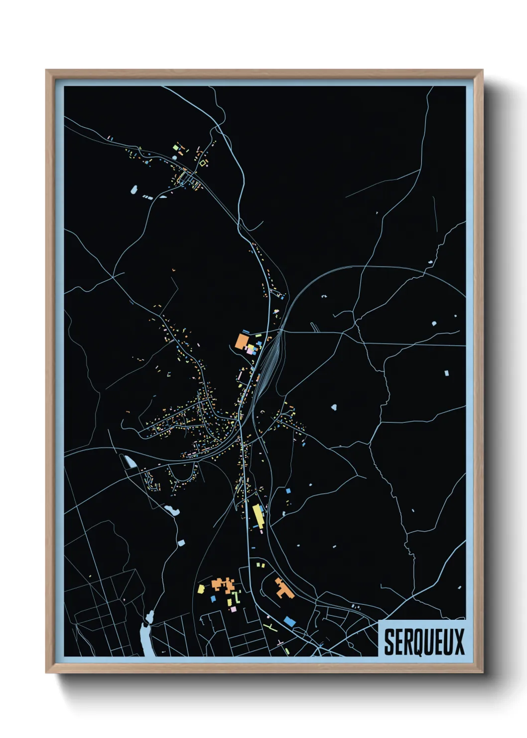 Une affiche de carte sur Serqueux