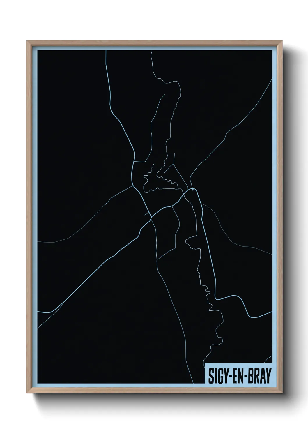 Une affiche de carte sur Sigy-en-Bray