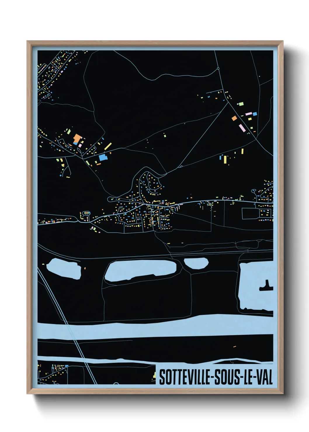 Une affiche de carte sur Sotteville-sous-le-Val