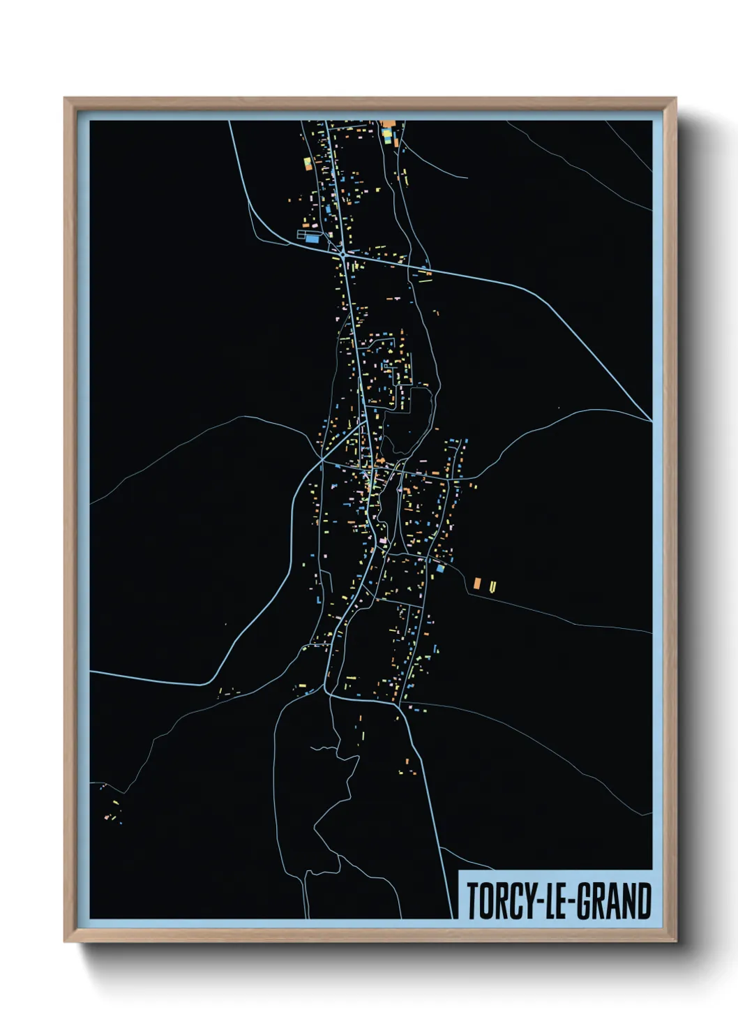 Une affiche de carte sur Torcy-le-Grand
