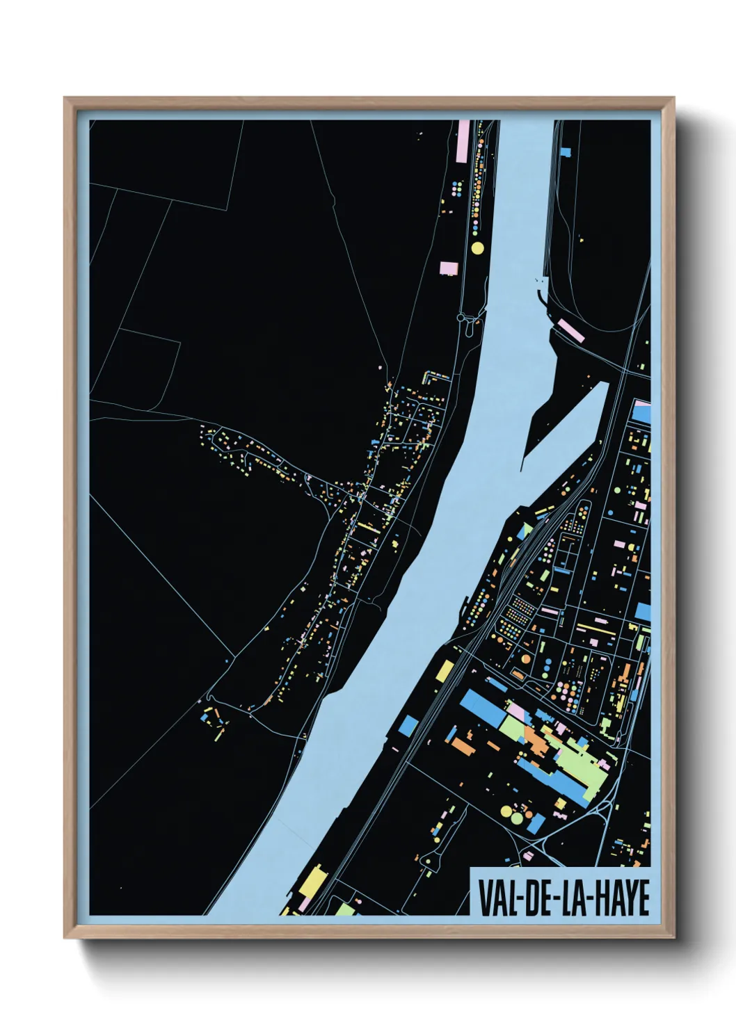 Une affiche de carte sur Val-de-la-Haye