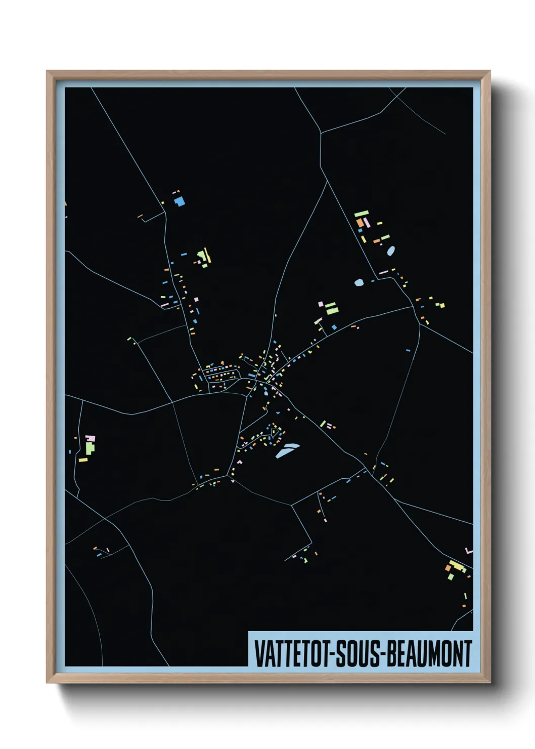 Une affiche de carte sur Vattetot-sous-Beaumont