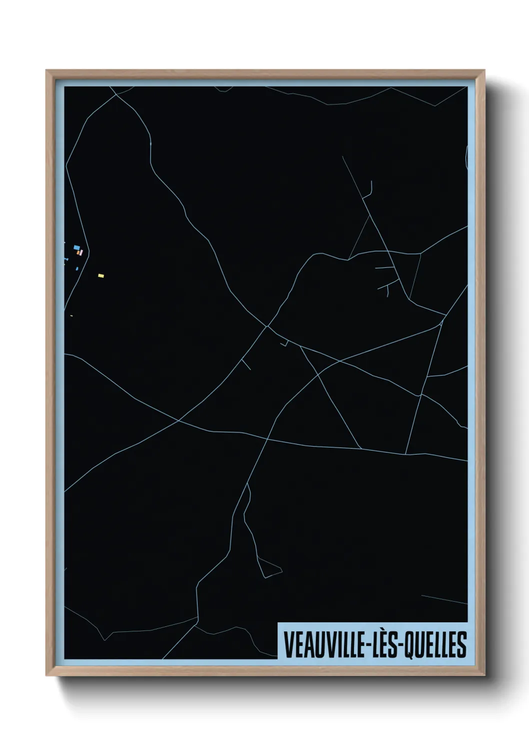 Une affiche de carte sur Veauville-lès-Quelles