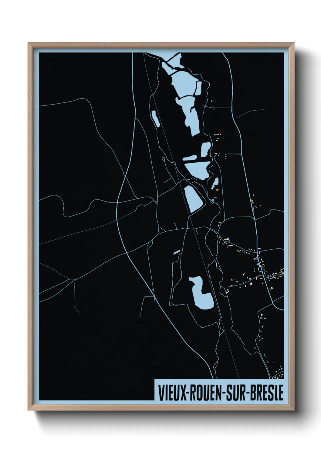 Une affiche de carte sur Vieux-Rouen-sur-Bresle