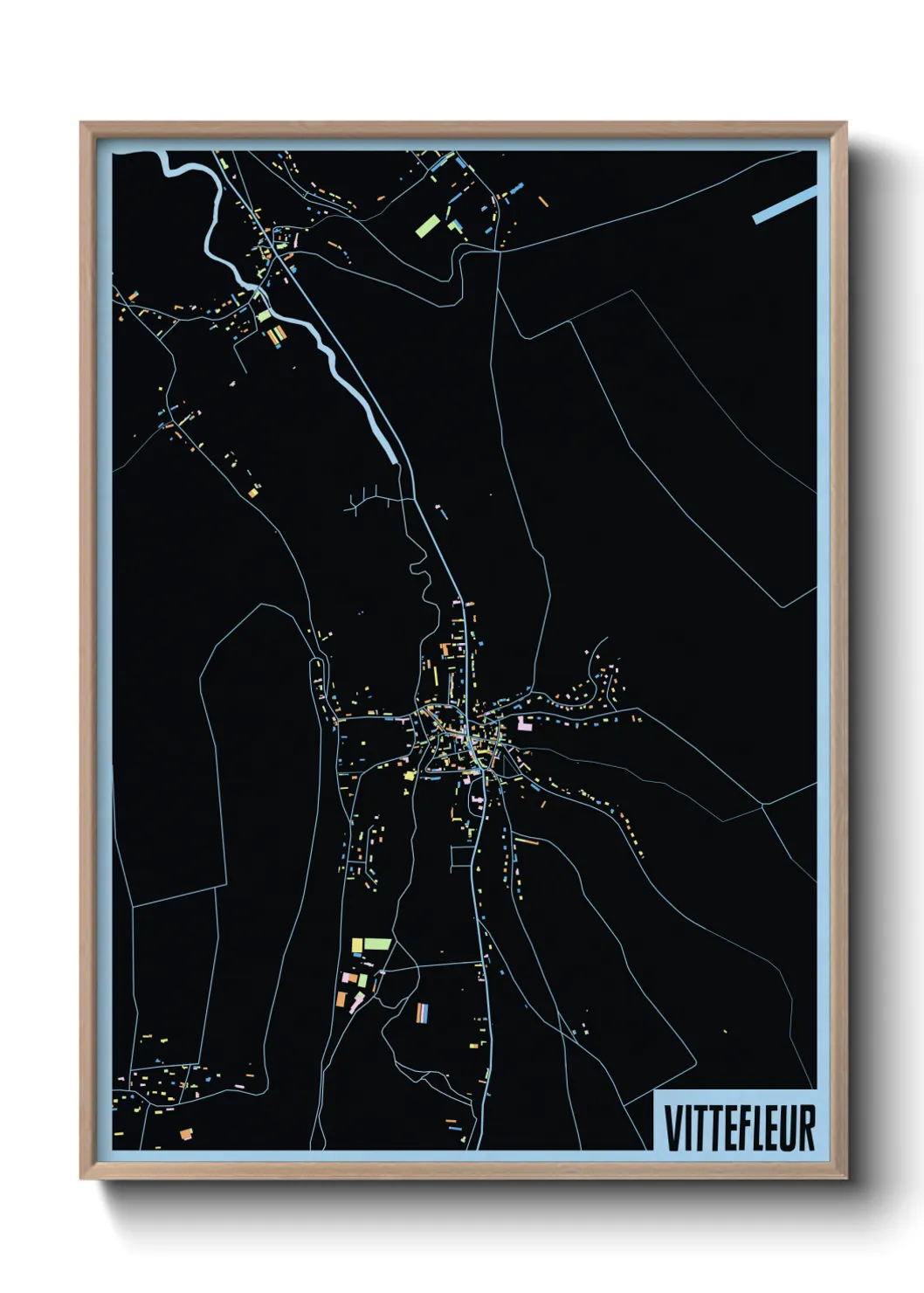 Une affiche de carte sur Vittefleur