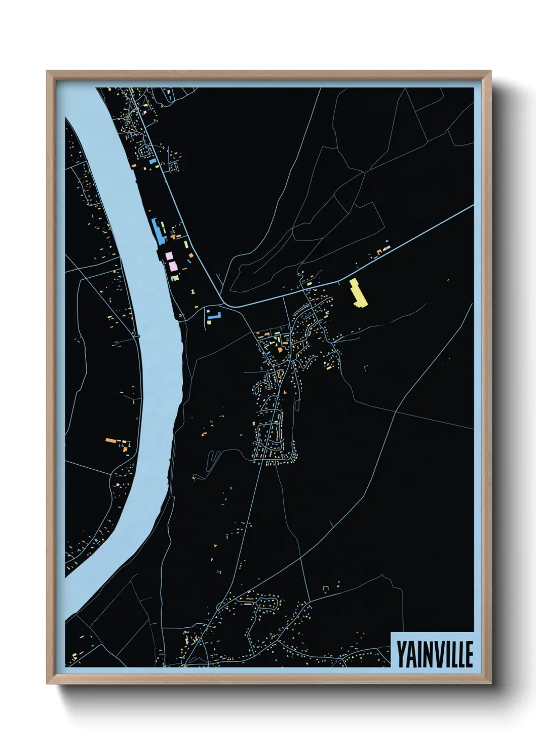 Une affiche de carte sur Yainville