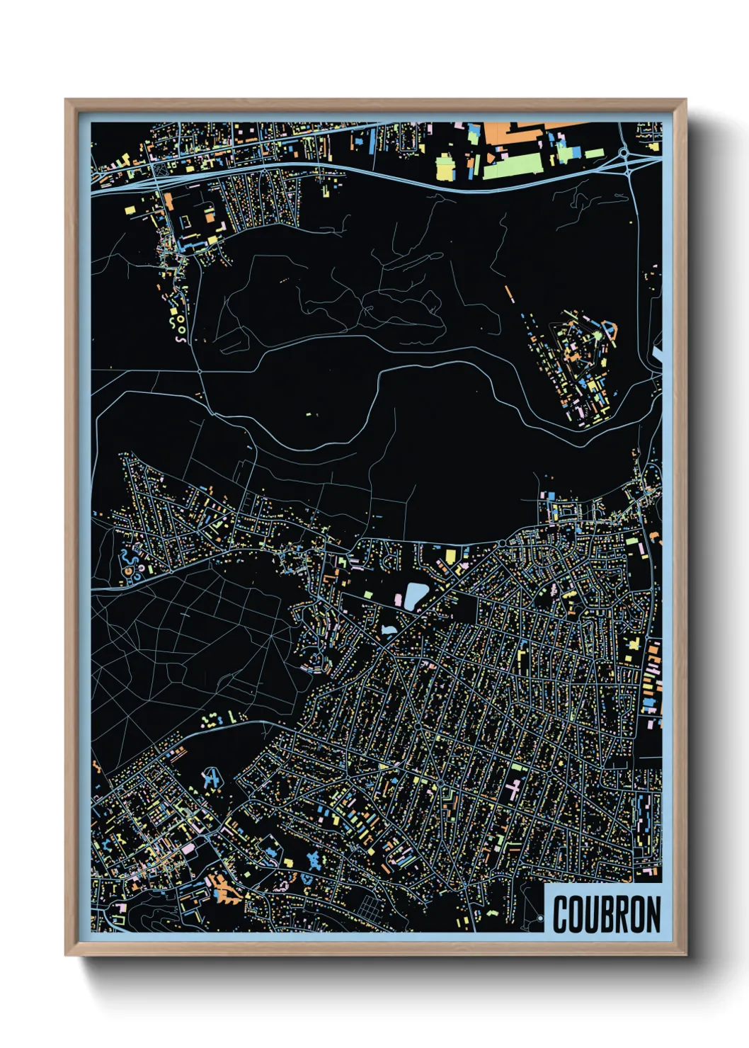 Une affiche de carte sur Coubron