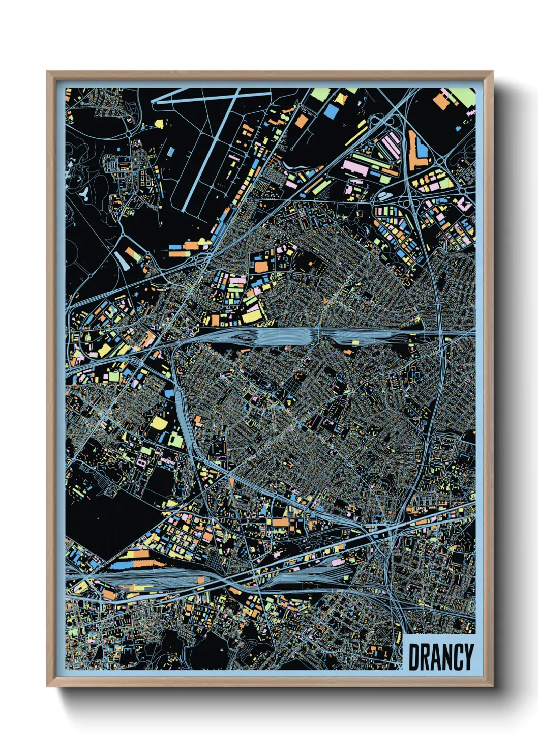 Une affiche de carte sur Drancy