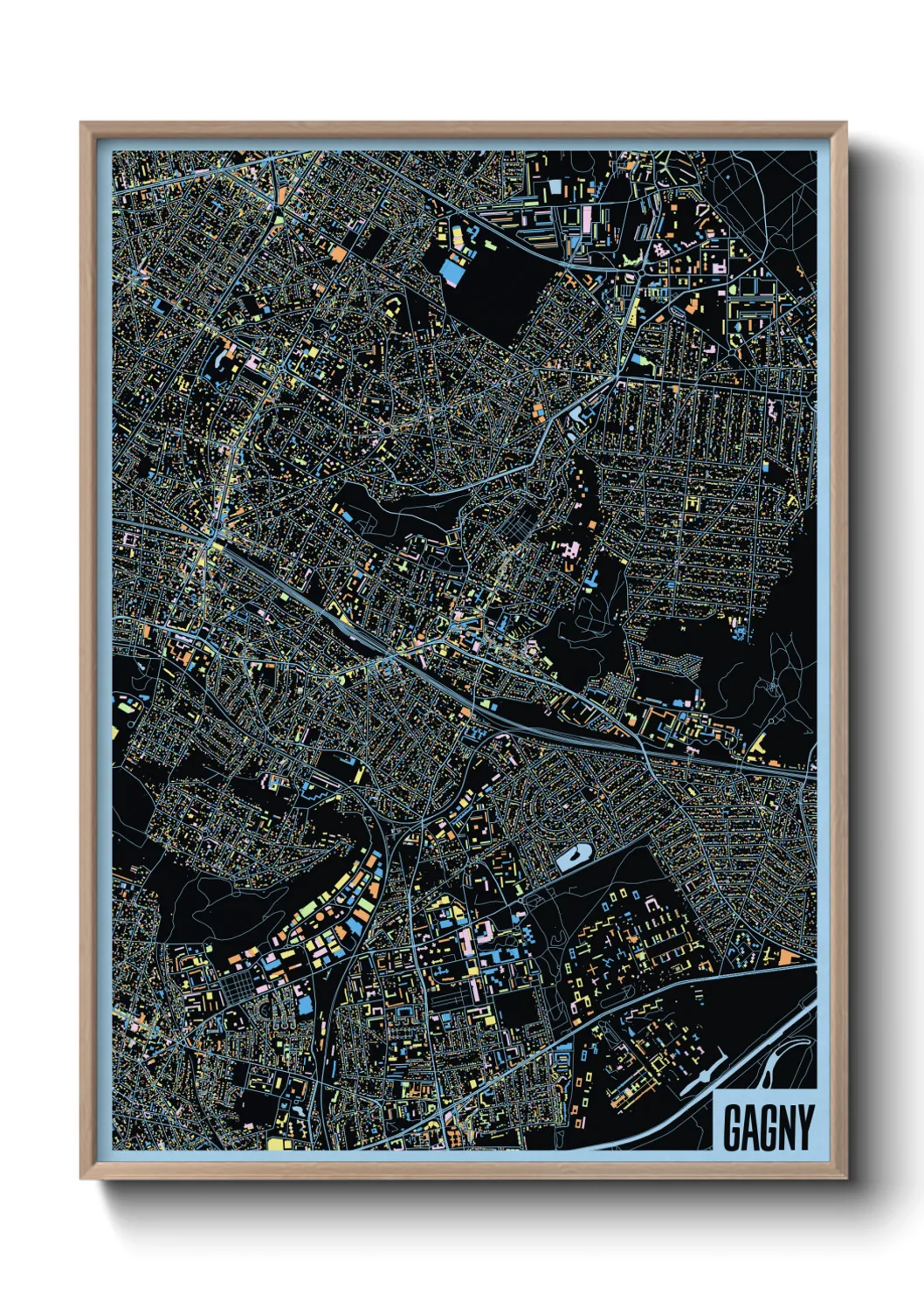 Une affiche de carte sur Gagny