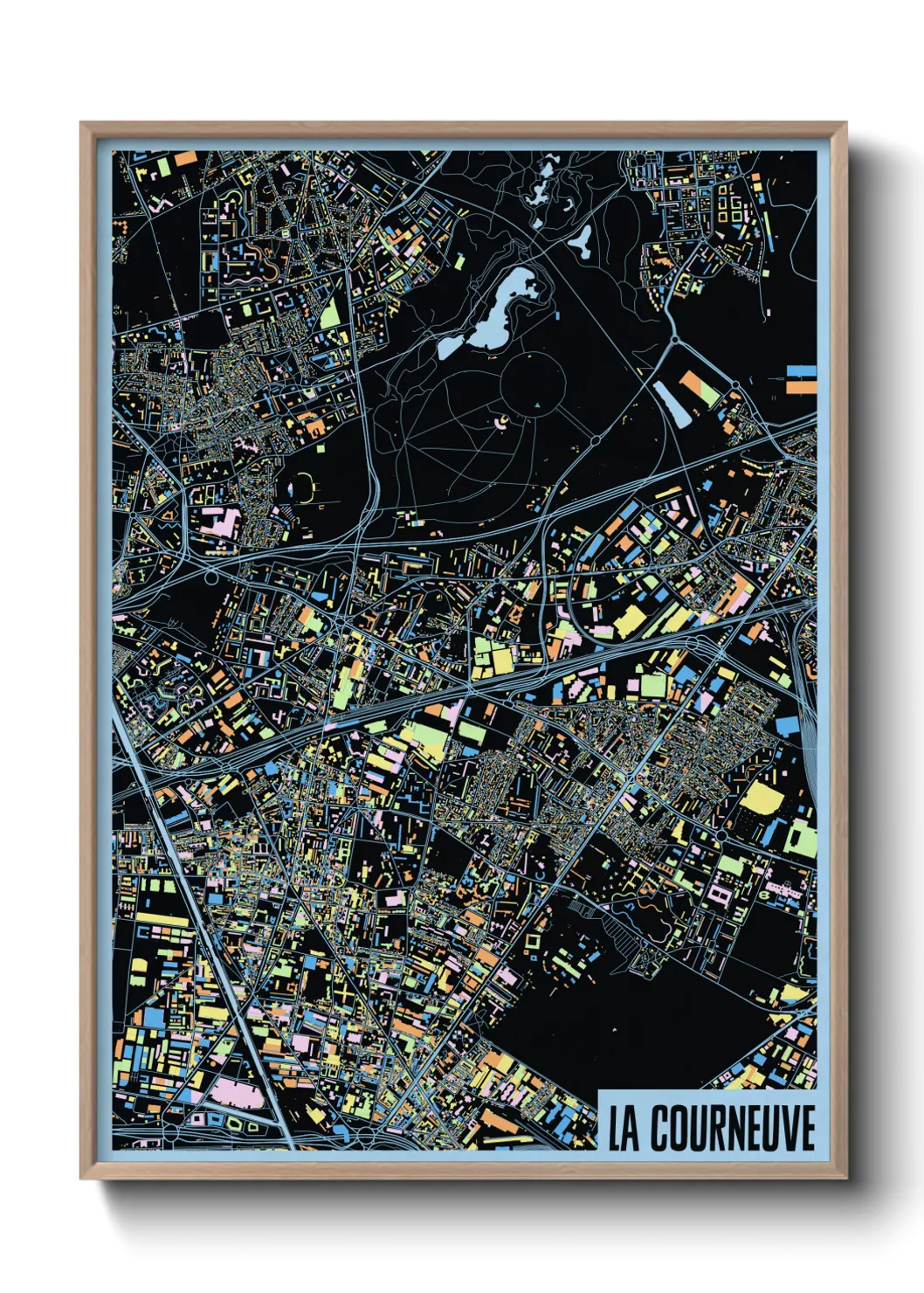 Une affiche de carte sur La Courneuve