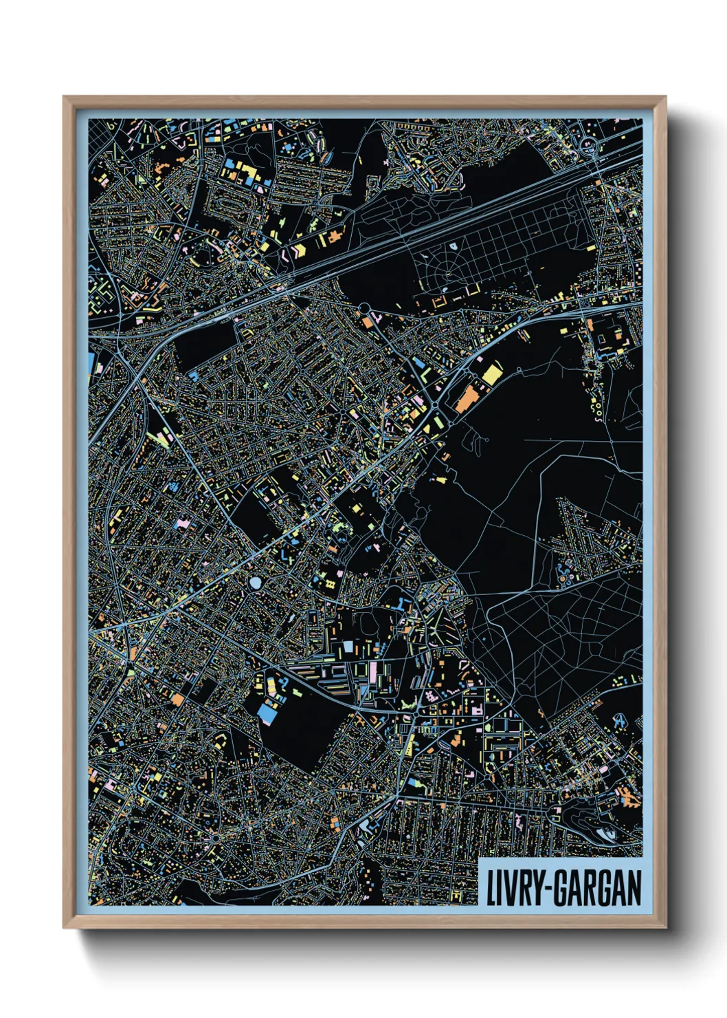 Une affiche de carte sur Livry-Gargan