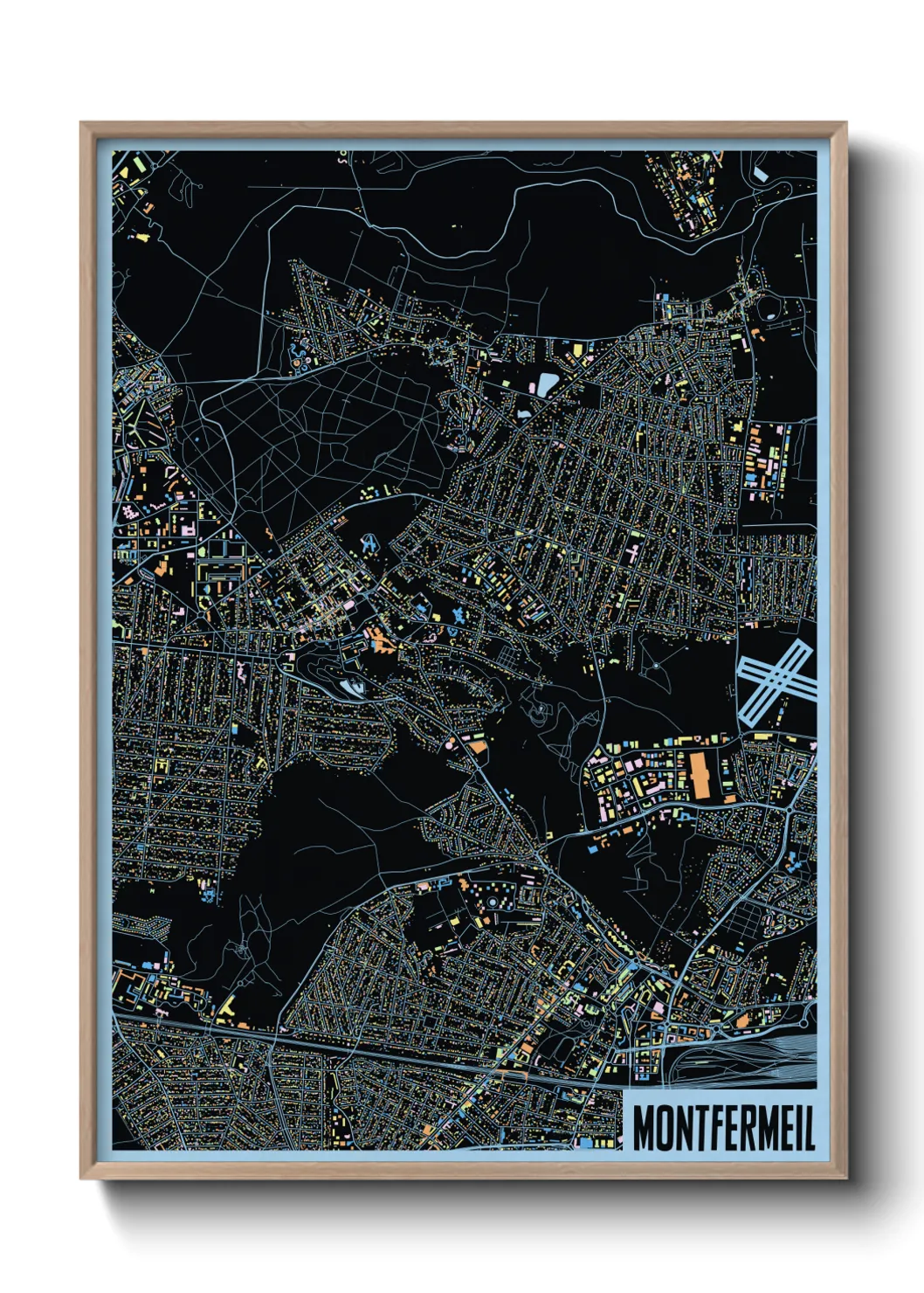 Une affiche de carte sur Montfermeil