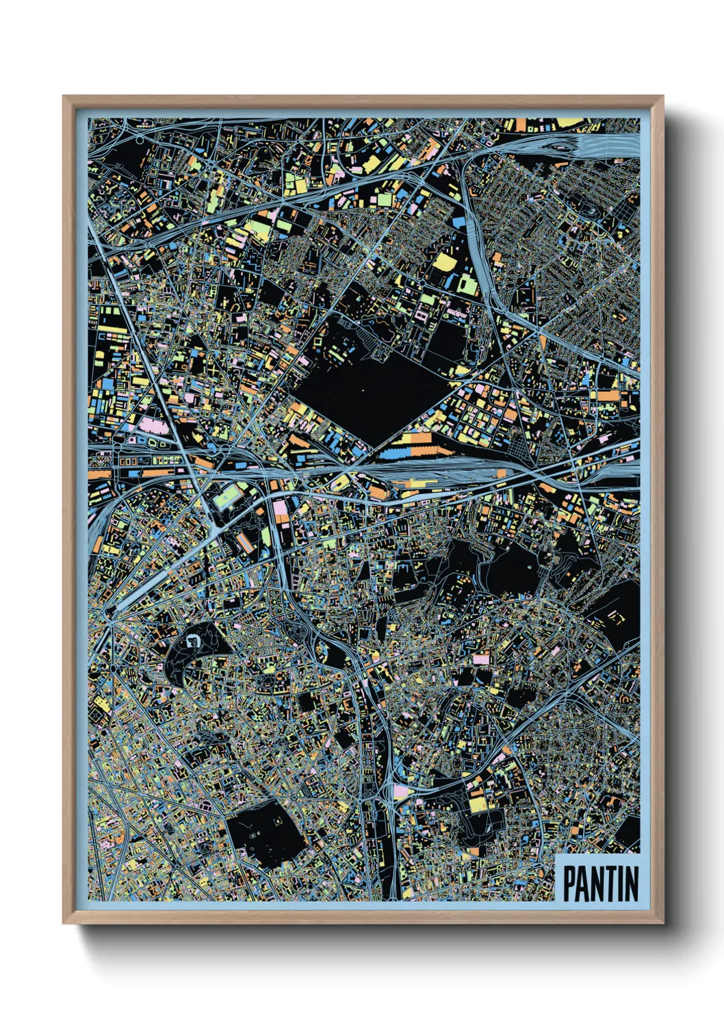 Une affiche de carte sur Pantin