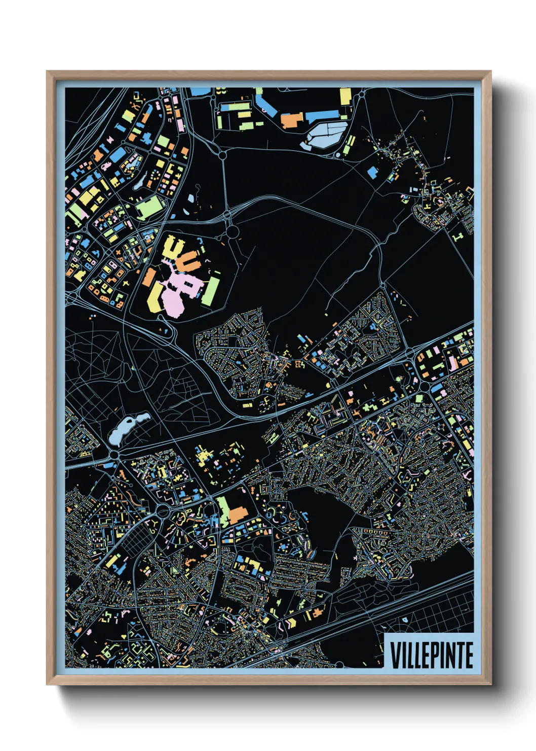 Une affiche de carte sur Villepinte