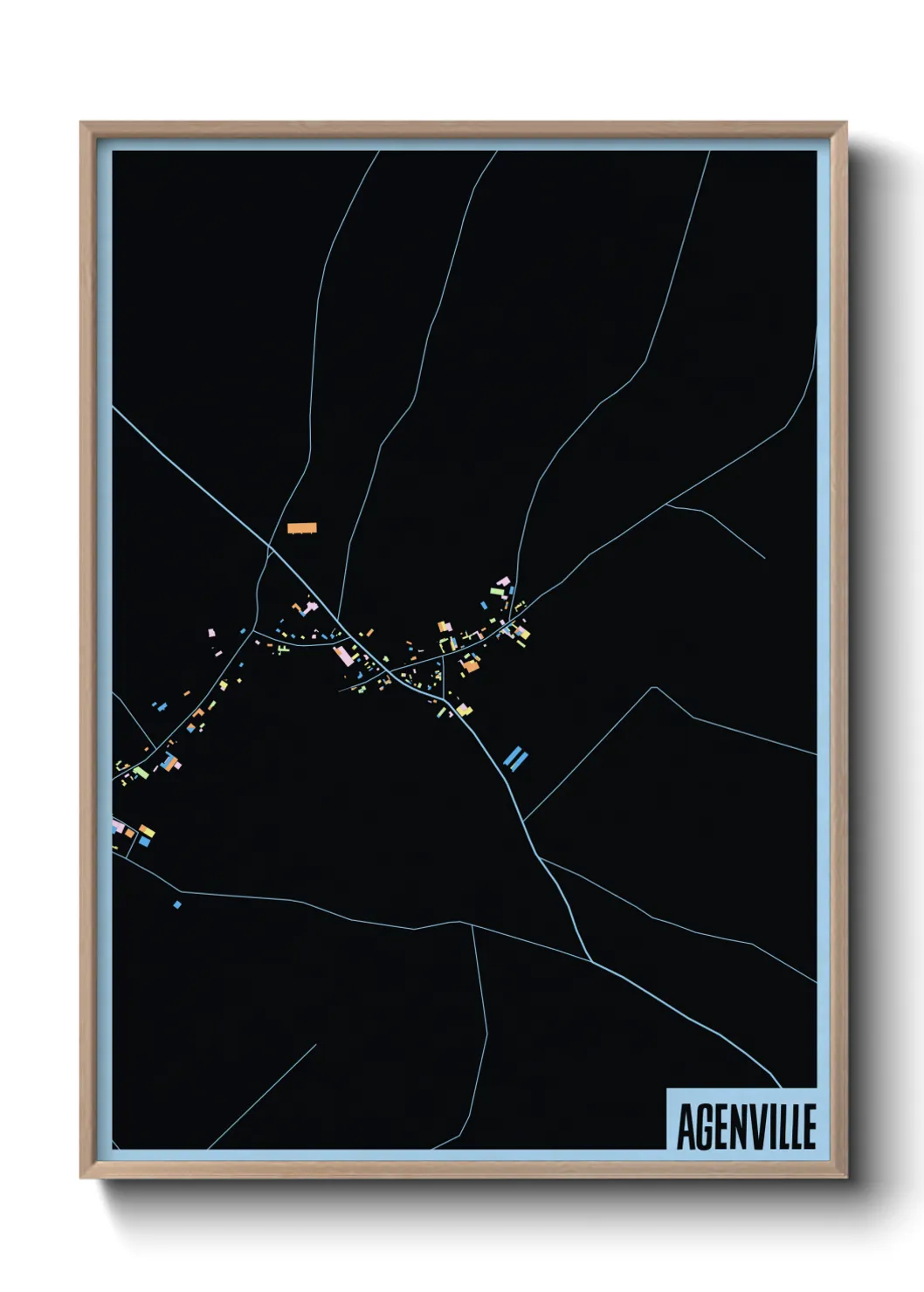 Une affiche de carte sur Agenville