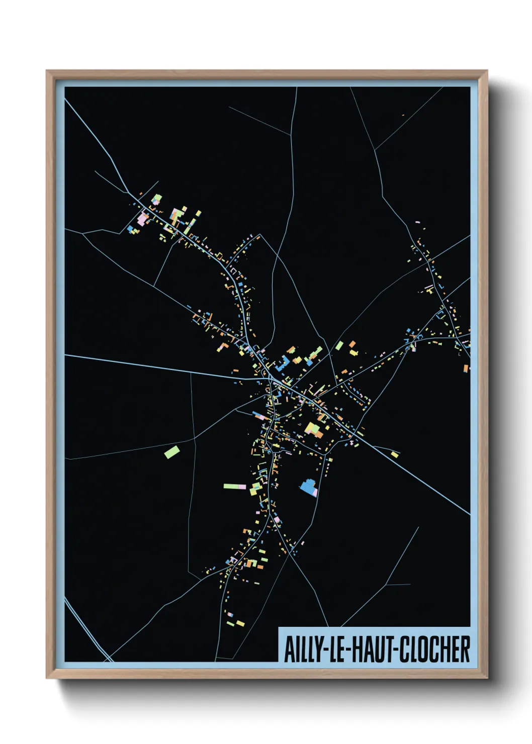 Une affiche de carte sur Ailly-le-Haut-Clocher