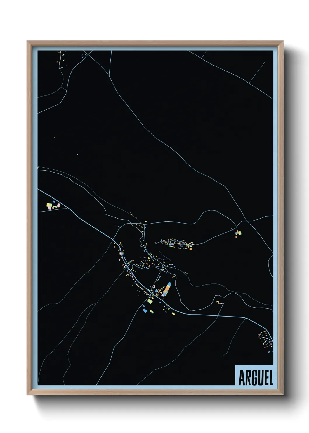 Une affiche de carte sur Arguel