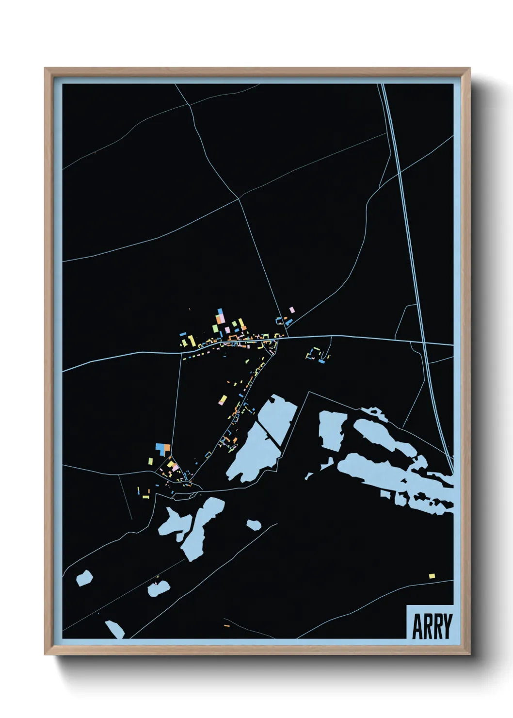 Une affiche de carte sur Arry