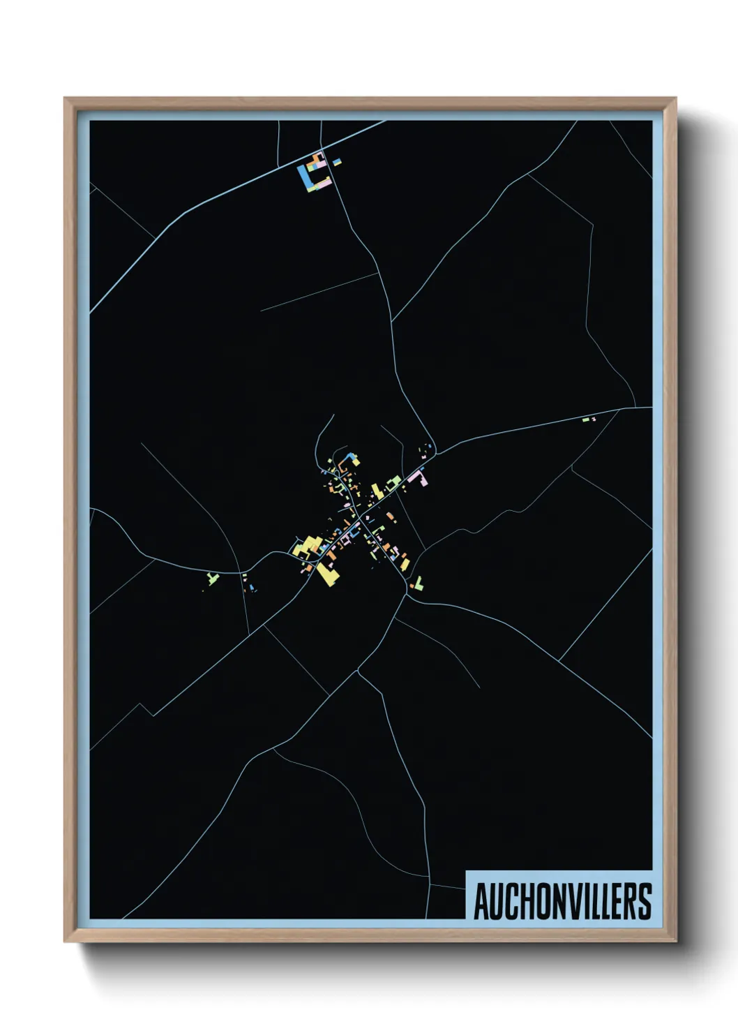 Une affiche de carte sur Auchonvillers