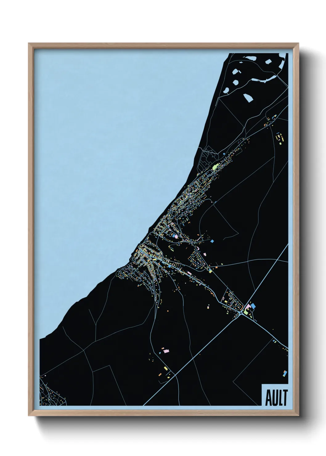 Une affiche de carte sur Ault