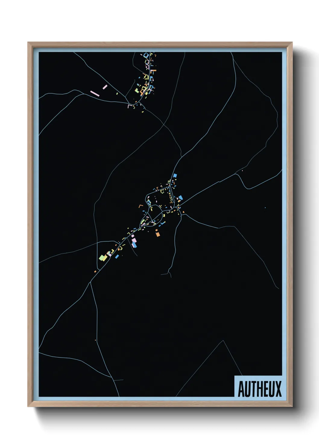 Une affiche de carte sur Autheux