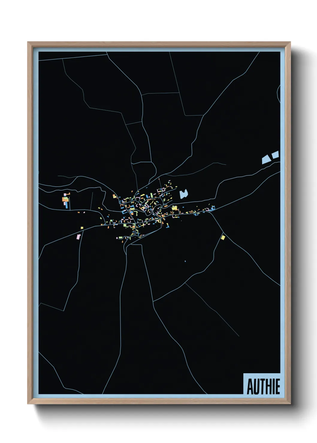 Une affiche de carte sur Authie