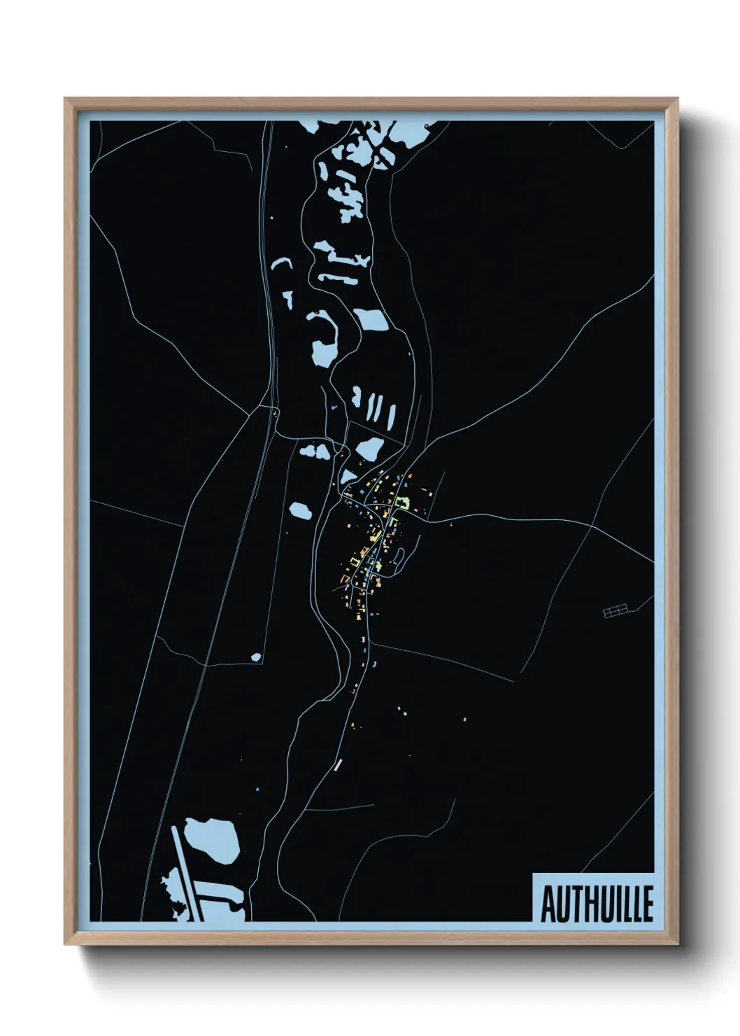 Une affiche de carte sur Authuille