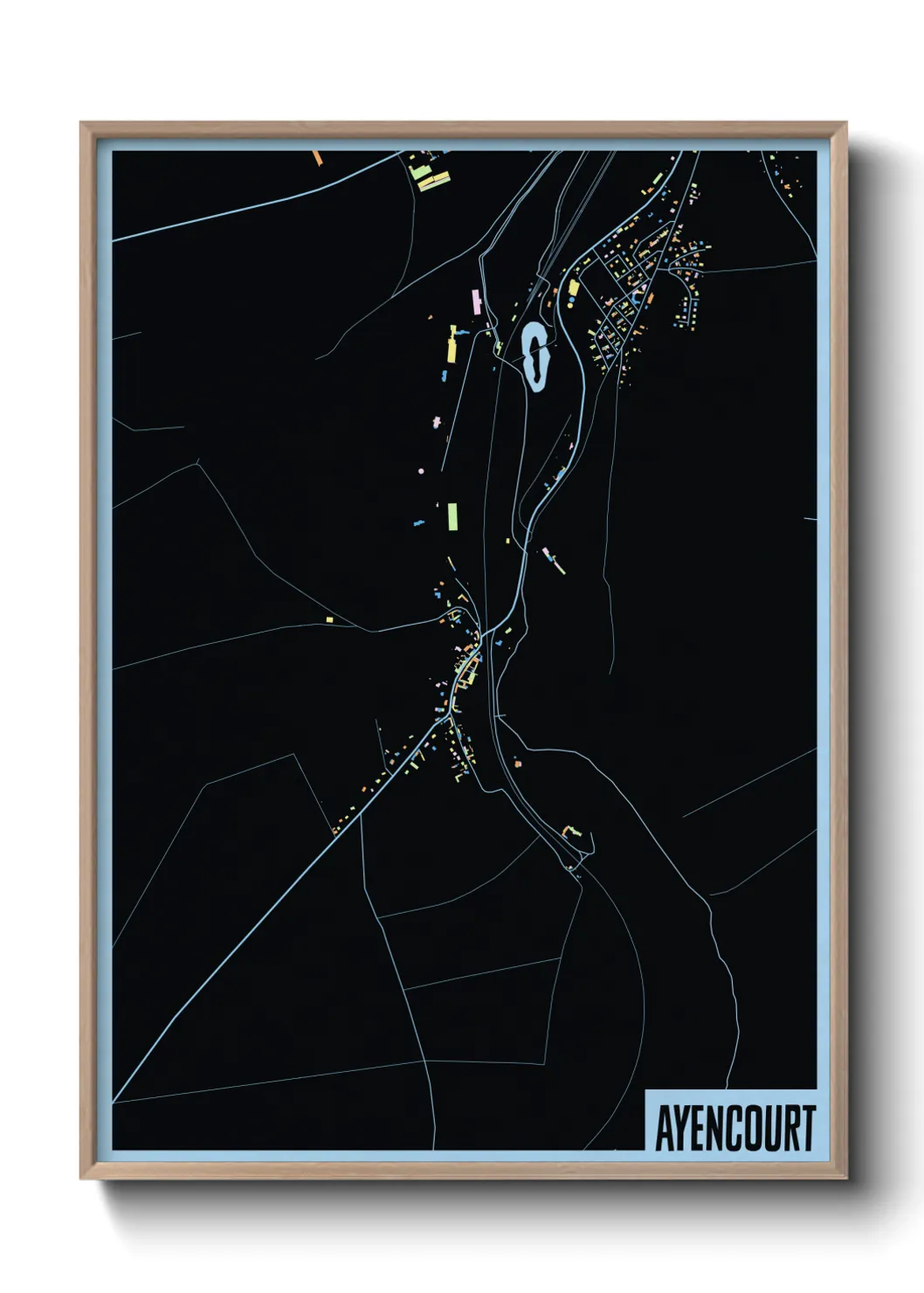 Une affiche de carte sur Ayencourt