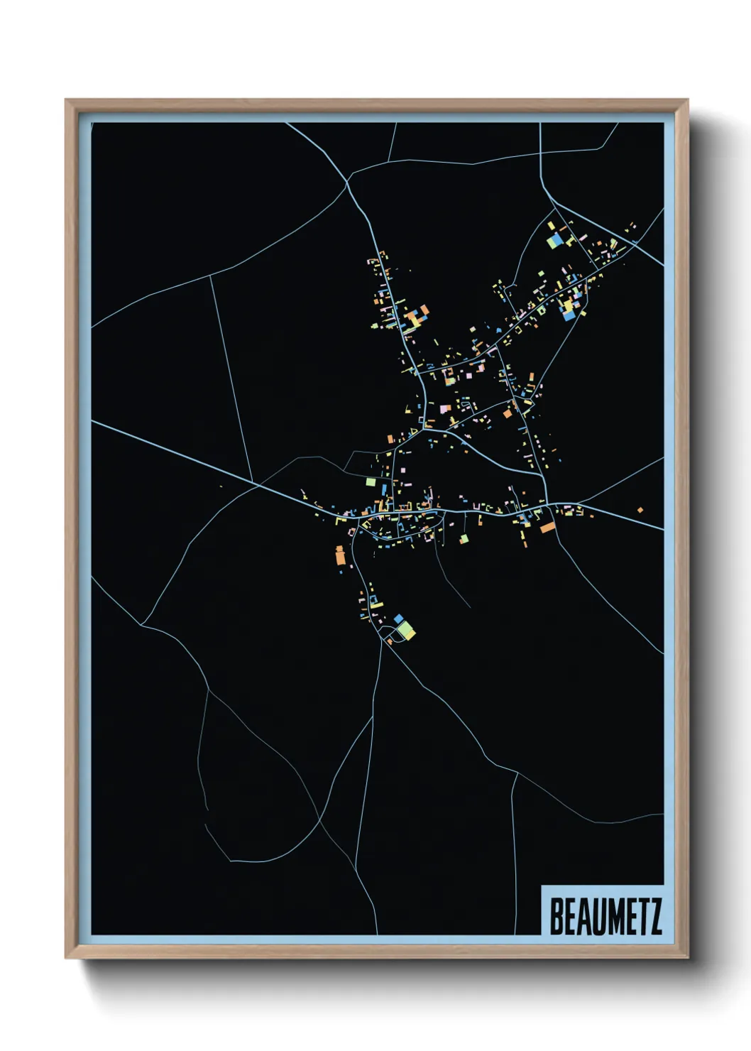 Une affiche de carte sur Beaumetz