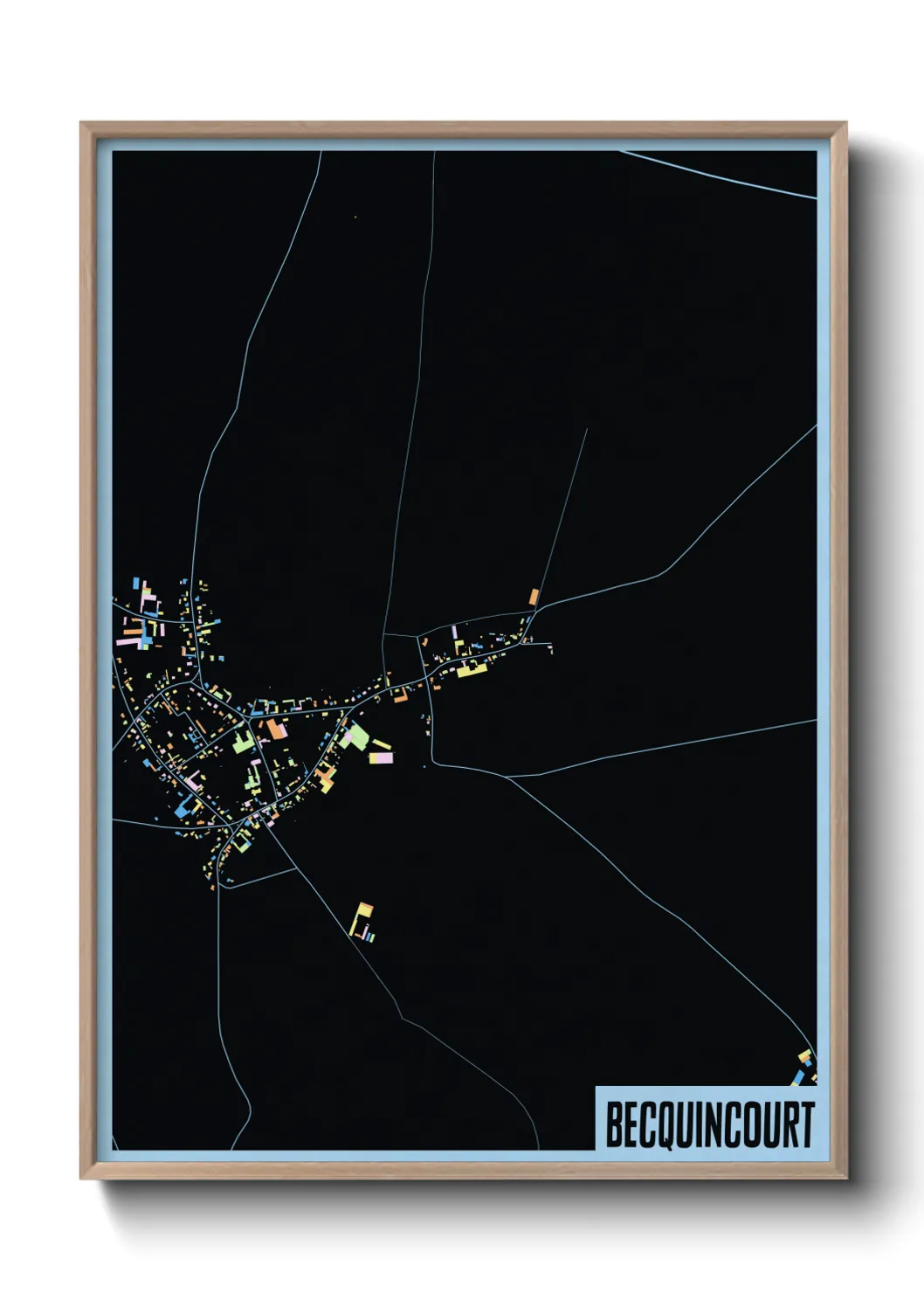 Une affiche de carte sur Becquincourt