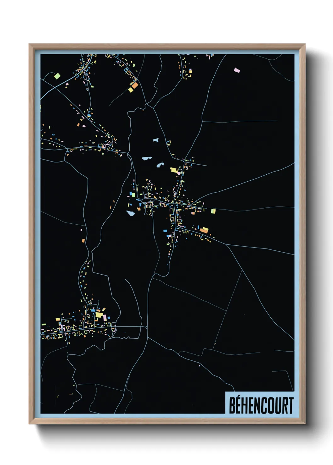 Une affiche de carte sur Béhencourt