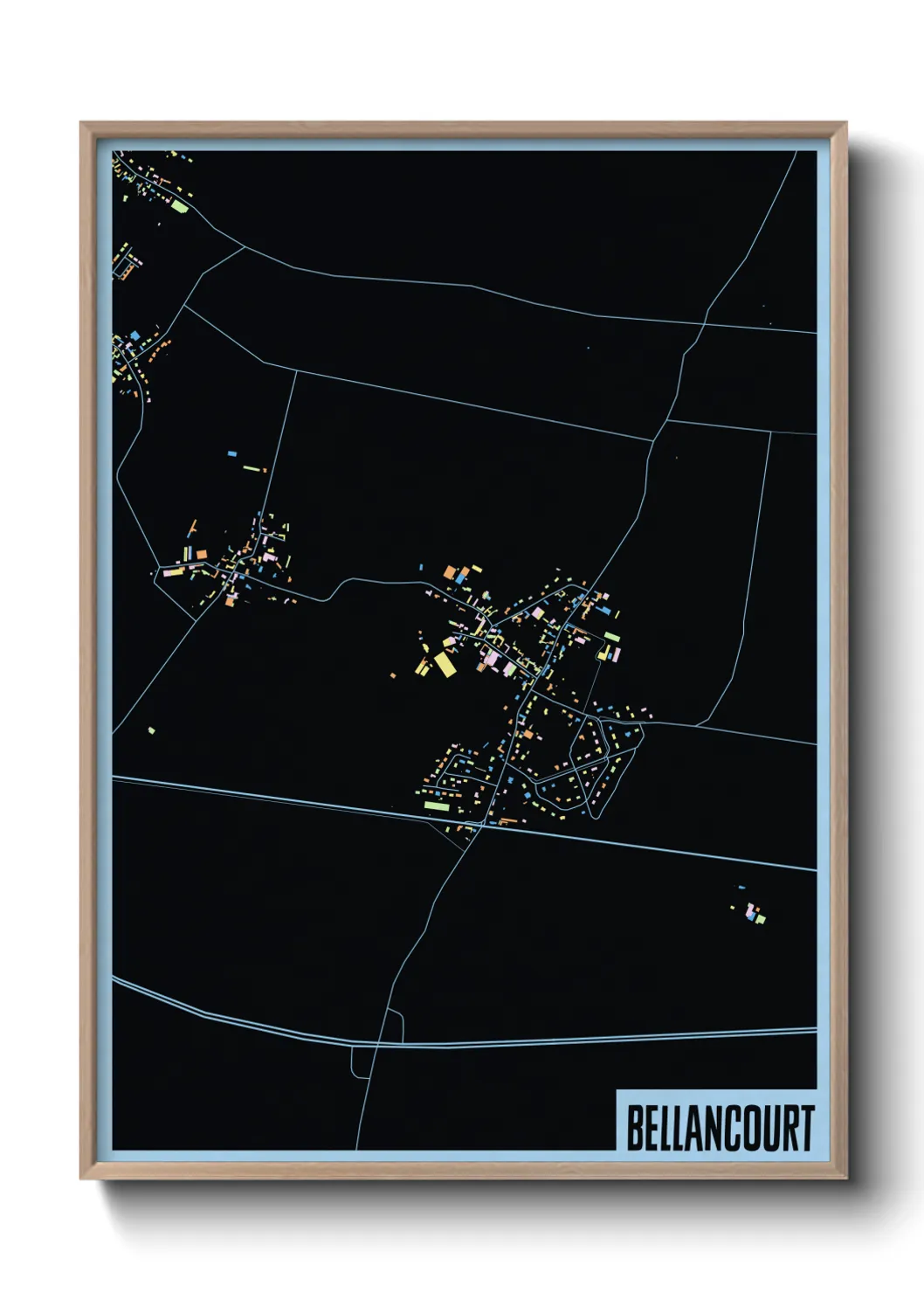 Une affiche de carte sur Bellancourt