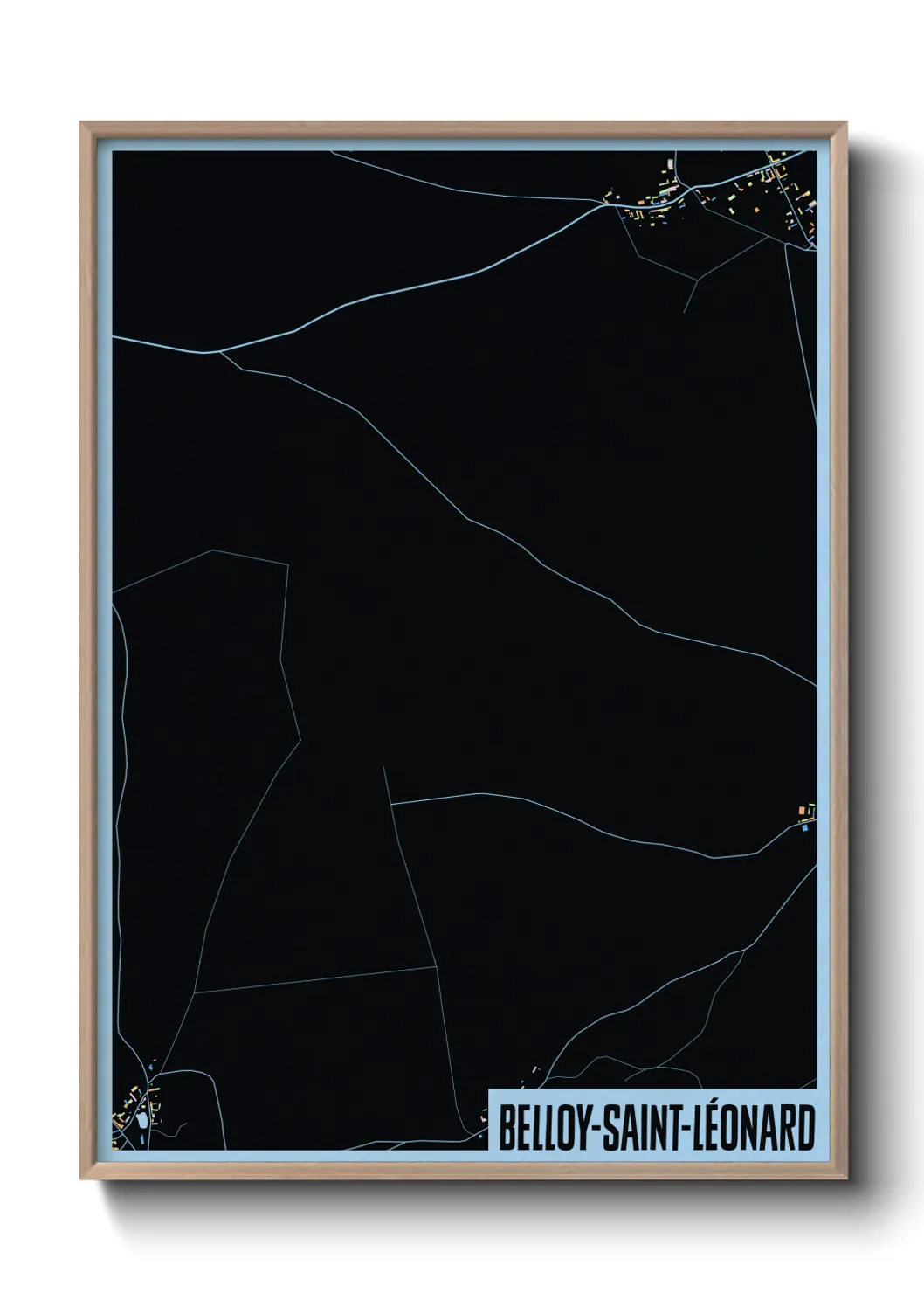 Une affiche de carte sur Belloy-Saint-Léonard