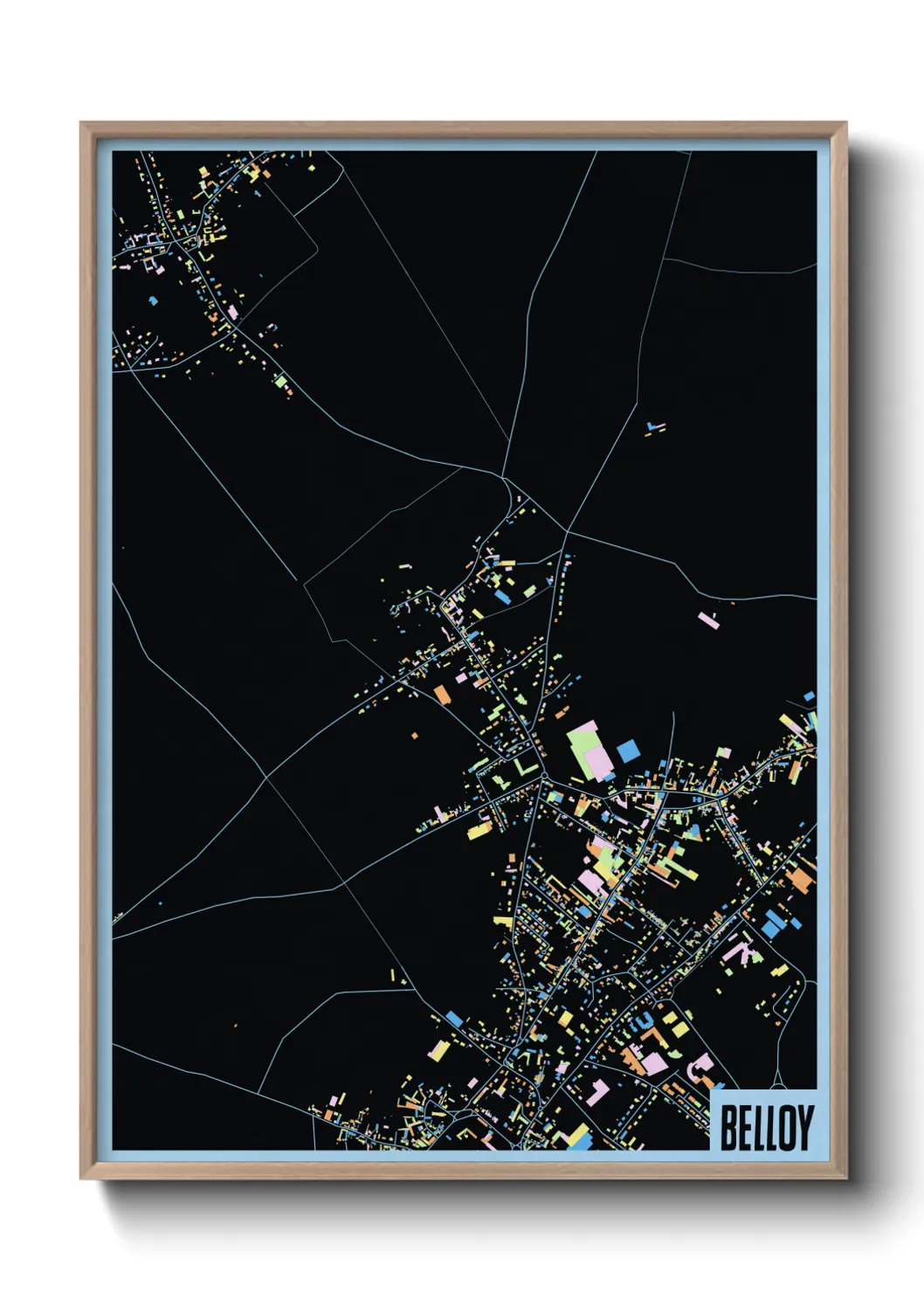 Une affiche de carte sur Belloy