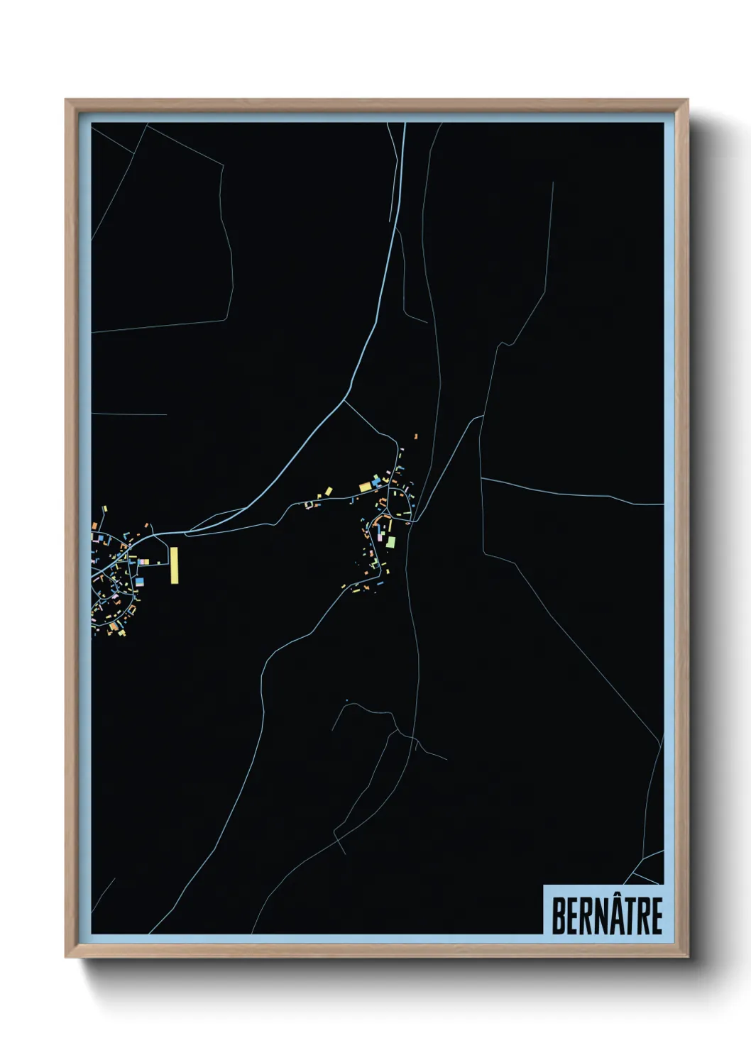 Une affiche de carte sur Bernâtre