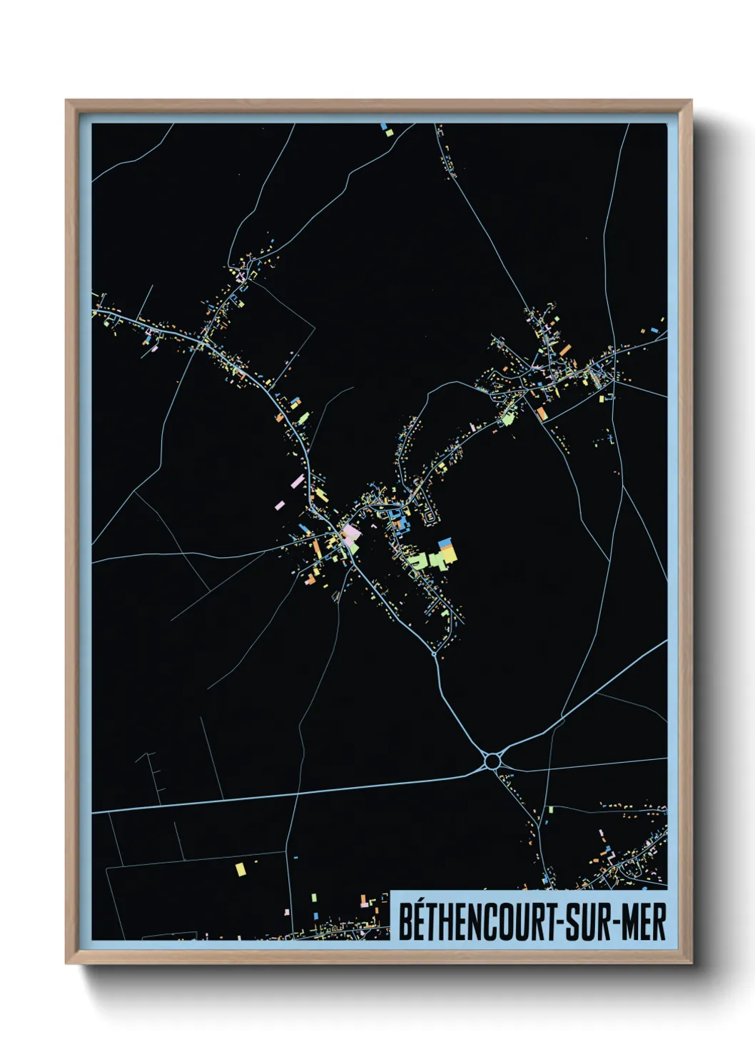 Une affiche de carte sur Béthencourt-sur-Mer