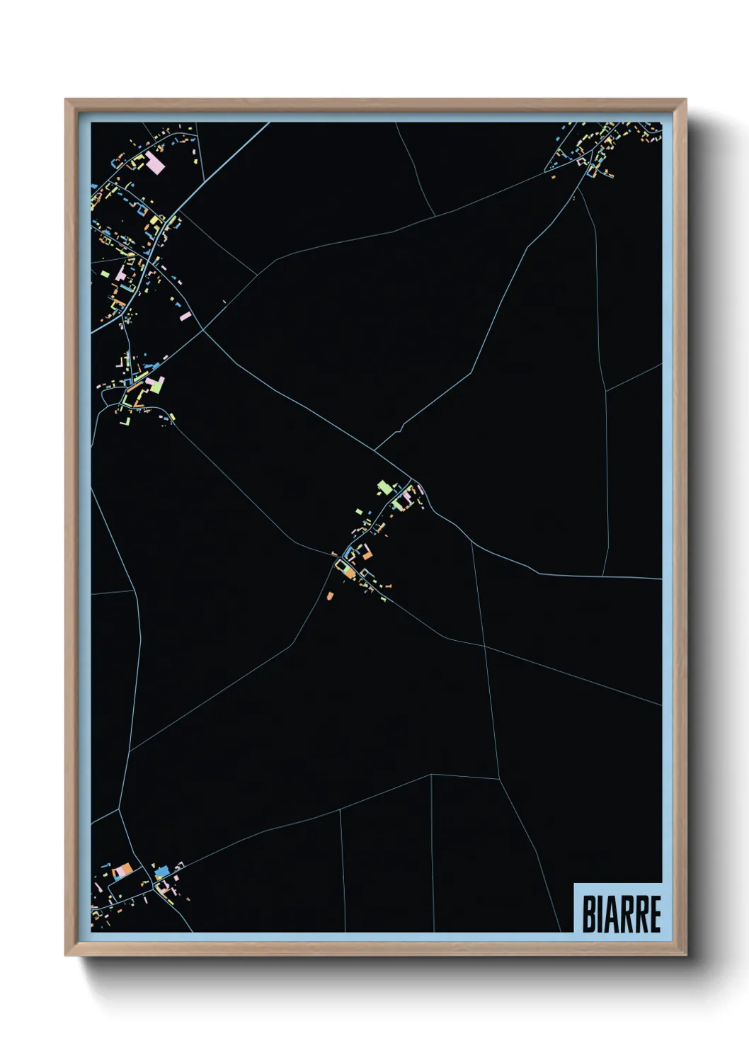 Une affiche de carte sur Biarre