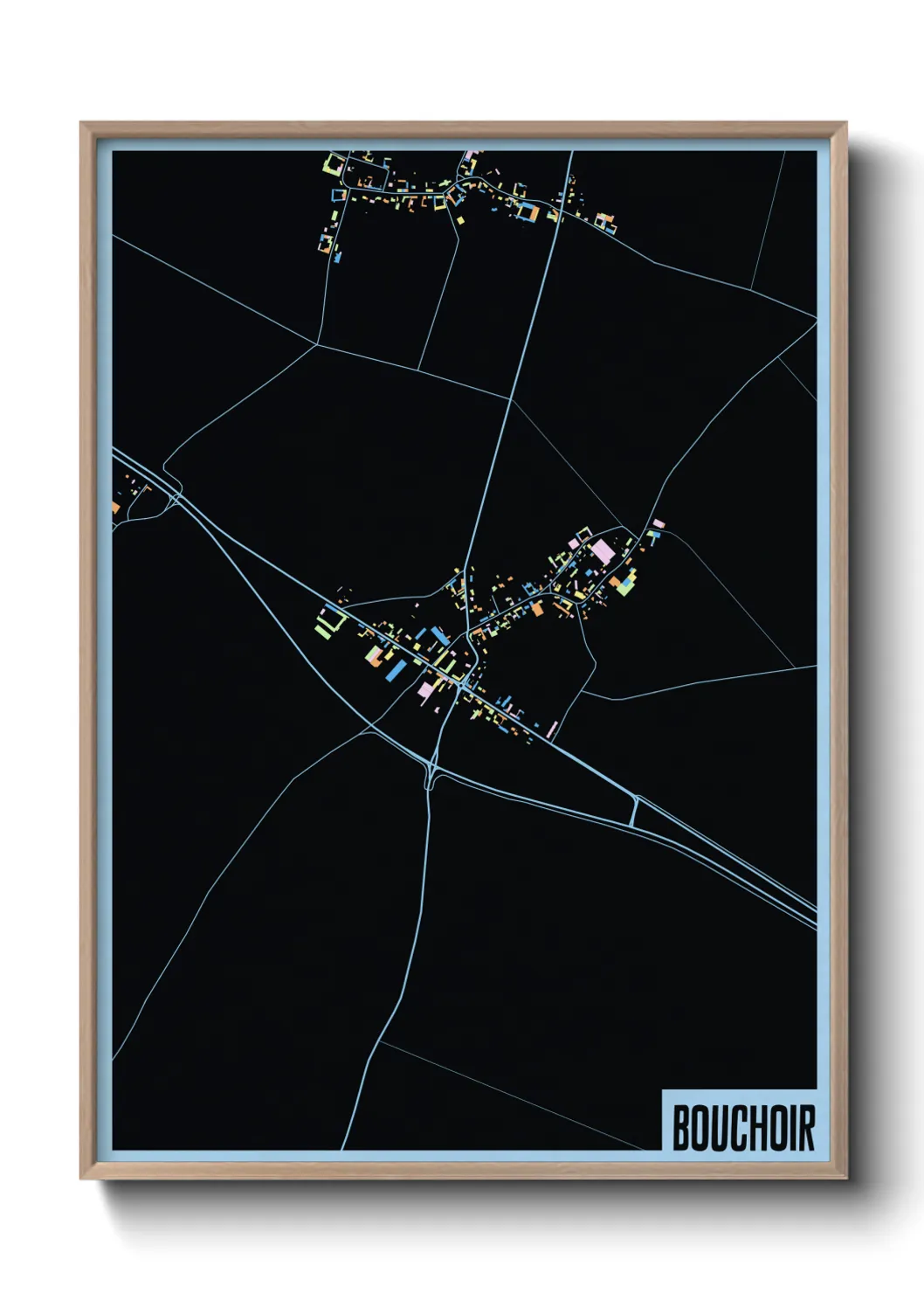 Une affiche de carte sur Bouchoir